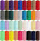 36 Rolls Colored Macrame Cord 3 mm x 1152 Yards, Natural Cotton Macrame Rope, 4 Strands Twisted Macrame Cotton Cord for DIY Crafts, Wall Hanging, Plant Hangers, Crafts, Knitting