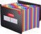 Dokumentenmappe A4, 24 Taschen Erweitern Dateiordner Größere Kapazität Akkordeonordner,Regenbogen Akkordeon Erweiterbar Ordnungsmappe, Aktenordner Box für Zuhause oder Büro Dokumente (Schwarz)