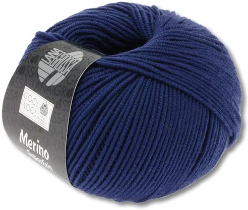 Frida's Wollhaus Lana Grossa 50 g Cool Wool Merinowolle Wolle Garn Häkeln Stricken 38 Farben (440 | Ultramarinblau)