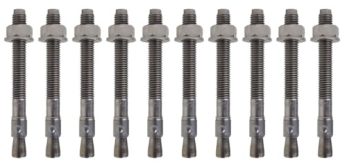10x Remstaler BOLZENANKER | EDELSTAHL A4 | M6 M8 M10 M12 M16 M20 | made in GERMANY | Stahlanker | Keilanker | Betondübel | Spreizanker | Hülsenanker (20x150)