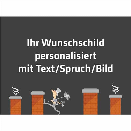 INDIGOS UG - Aufkleber - Beruf - Schornsteinfeger - 80x60 cm - Firmenschild - wetterfest personalisiert mit Foto, Logo und Text - individueller Sticker für Tür, Wand, Büro Garage