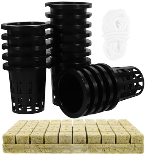 Sosoport Hydrokultur-anbausystem Pflanzwürfel Aus Mineralwolle Und Hydrokultur-pflanzgefäß Für Aussaat Enthält Mineralwollwürfel Und Hydrokultur-pflanzhalter Als Pflanzset Für Hydrokulturpf