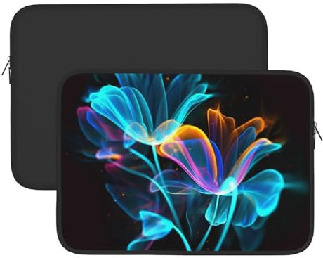 13 inch Laptop Sleeve Neon Flowers Laptop Case Sleeve Laptop Bag Shockproof Computer Sleeve