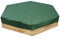 NCONCO Sechseckige Sandkastenabdeckung, Sechseckige Sandkastenplane Sandkastenabdeckung Abdeckplane Sandkasten für Spielzeug Garten Grün Outdoor (140 x 110 cm)