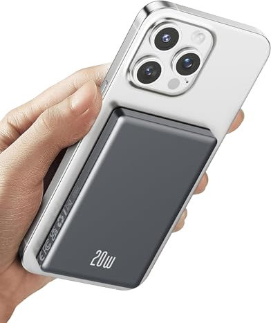 Ntaanoo Power Bank para Magsafe, 10000mAh Pequeña Inalámbrico Bateria Portatil 20W Carga Rapida, Magnetico Bateria Externa con USB C Entrada y Salida Powerbank para iPhone 16/15/14/13/12 Pro MAX Mini