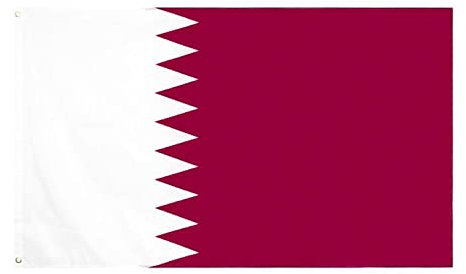 Stormflag Bandiera qatar 3x5ft/90x150cm 90g di poliestere 2 occhielli,1 Occhiello in Ogni Angolo, in metallo e Doppio ago