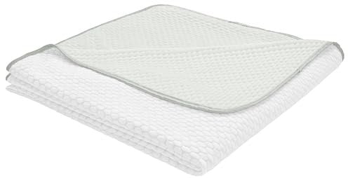 Ibena kühlende Decke 150x200 cm - Kühldecke Light, kühl, weich & waschbar,selbstkühlende Kuscheldecke für Sommer hellgrau