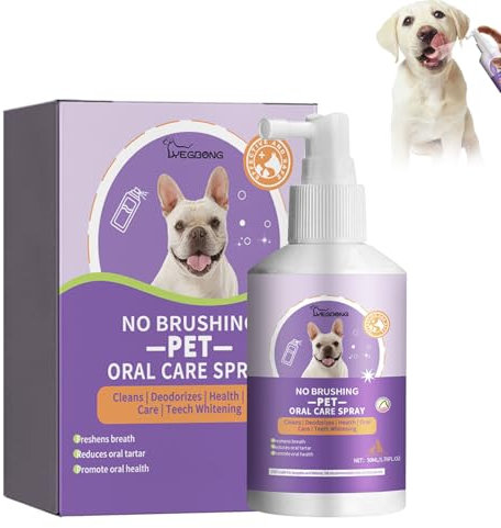Pets Dental Teeth Cleaning Spray,Pets Oral Spray,Pet Oral Spray for Dogs and Cats,Teeth Cleaning Spray,Pets Dental Care Bad Breath Treatment,Breath Freshener Spray Natural