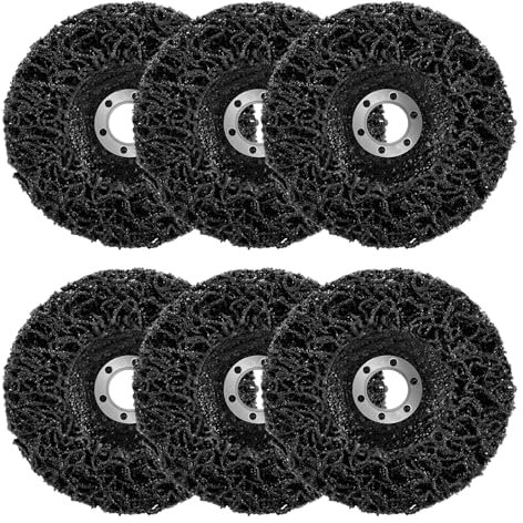 6Pcs 115mm Strip Discs Stripping Wheel 4.5inch Grinding Discs Poly Paint Remover Discs for Angle Grinder, Clean and Remove Paint, Rust Stripping Wheel, Remove Scaling and Oxidation (Black)
