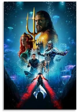 CChongjin Aquaman Filmposter, Vintage-Poster, Poster, dekorative Gemälde, Leinwand, Wandposter und Kunstdrucke, moderne Heimdekoration, Poster, 30 x 45 cm, ungerahmter Stil