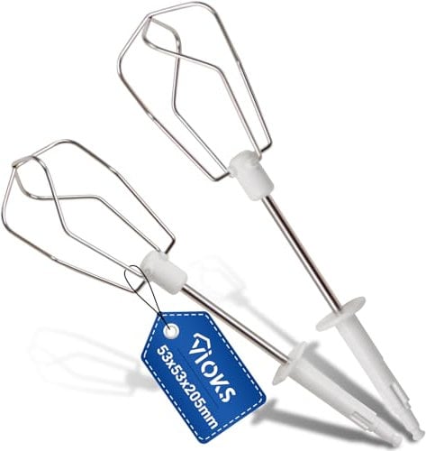 VIOKS Rührbesen für Handmixer Ersatz für Braun 67051155 7322211054 Rührbesen Handmixer - Quirl Set Rechts Links mit Kunststoffkupplung für Braun Multimix und Braun Multiquick 5 Handmixer