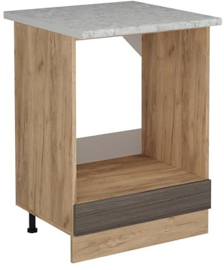 Vicco Meuble pour Four R-Line, Gris Noble, 60cm PT Marbre