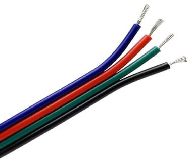 Electrical Wire Twin and Earth Cable, 3 Pin LED Wire Cable, 2/3/4/5/6 Pin Light Extension Wire(4 Pin,100m)