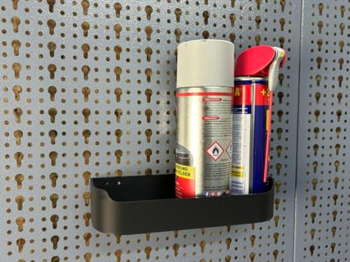 1x Ablage Sprühflaschen Lochwand passend für Küpper Lochwand und Eurolochung 45 mm Eurolochwand - Alle Lochwände - Systemhalter - Lochwand Zubehör (1x Ablage)