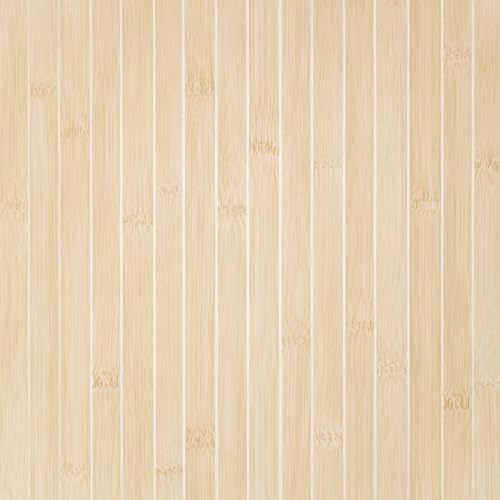 VEELIKE Tapete Holzpaneele Holzoptik Beige Klebefolie Holzoptik Hellbraun Faux Geriffelte Wandpaneele Holztapete Gelb Selbstklebende Tapete Schlafzimmer Arbeitsplatte Küche Möbelfolie 40cm x 300cm