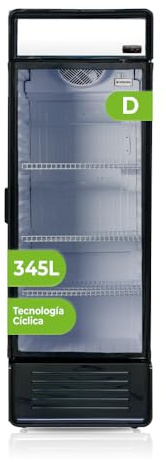 Aspes Frigorífico Horeca Negro, 1 Puerta ARH1856300ENF, Capacidad 345 Litros, Cíclica, Bajo Nivel Sonoro, Clasificación Energética D