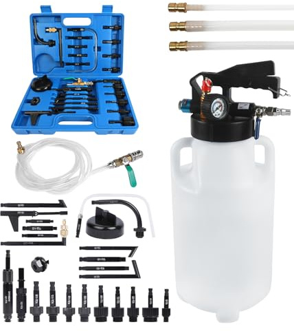 PLAYOCCAR 8L Getriebeölpumpe und 26 teiliges Set von automatischem Getriebeöl (ATF) Fülladaptern | Nachfüllsystem Dispenser Extraktor, manuelle ATF Füllsystemsatz