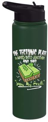 Tectonic Plate Sorry My Fault Funny Quote Earthquake Science Stainless Steel Insulated Water Bottle