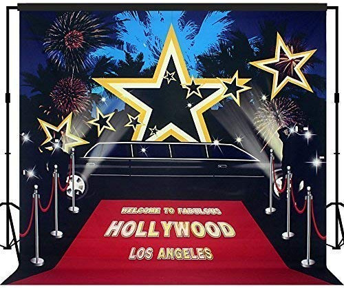 Musykrafties Fotografie Hintergrund Party Wund Foto Automat Requisiten 3x3m - #1721 Hollywood Film Nacht