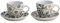 Brandani 53180 Alhambra Tazzina caffè, Set 2 pezzi, Stoneware, multicolore