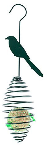 HOMESCAPES Hanging Bird Feeder Spring & Fatball Wire Hangers for Trees, Great Tit