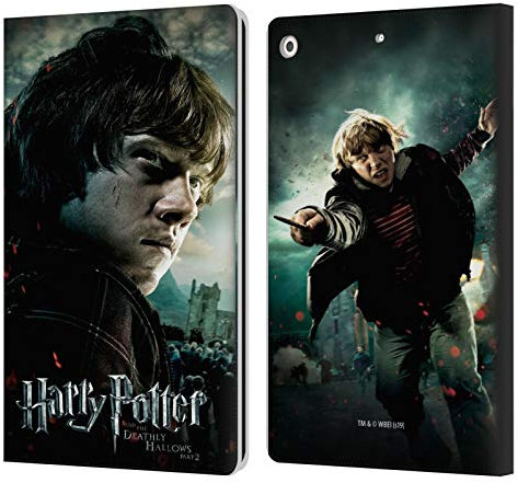 Head Case Designs Licenciado Oficialmente Harry Potter Ron Weasley Deathly Hallows VIII Carcasa de Cuero Tipo Libro Compatible con Apple iPad 10.2 2019/2020/2021
