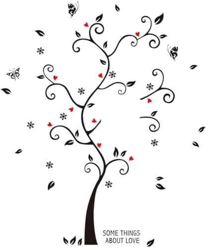 AMOYER 3D Photo Arbre Stickers Muraux Adhésifs Stickers Muraux Amovibles DIY Accueil Mur Photo Arbre Décoration