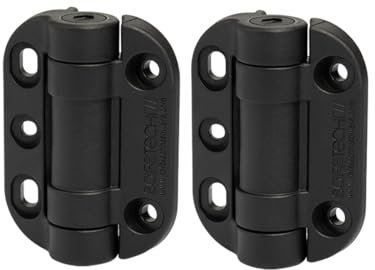 Safetech Hardware Charnières de portail en métal à fermeture automatique pour clôtures en bois, aluminium, portails de piscine, tension réglable, parfait 45 kg