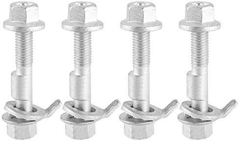 Aramox Bulloni eccentrici per allineamento Ruote 4 Pezzi Regolazione campanatura Auto Bulloni correzione Geometria 12mm Resistenza 12 Adattabili a Maggior Parte Veicoli Strumento
