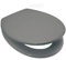 New 18 Grey Wooden Toilet SEAT Bathroom with Fittings Easy Clean Heavy Duty