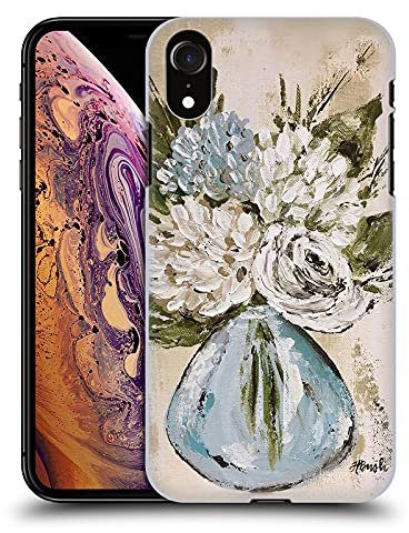 Head Case Designs Offizielle Zugelassen Haley Bush Blaue und weiße Vase Blumiges Gemaelde Harte Rueckseiten Handyhülle Hülle Huelle kompatibel mit Apple iPhone XR