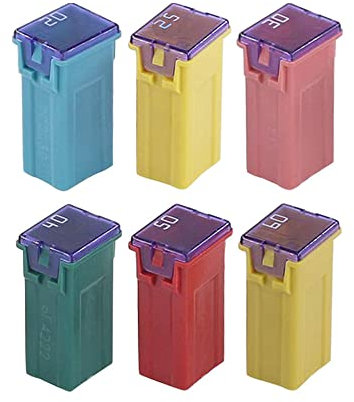 Gebildet E764 5pcs 12V-24V Car Fuse High Profile in Box Shape, Assorted for Trucks, Cars and SUVs, Boats (20A/30A/40A/50A/60A)