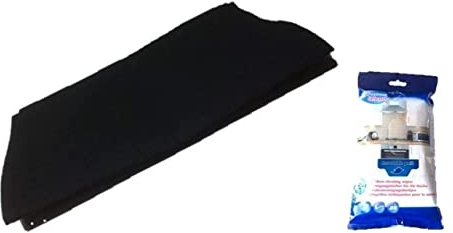 2 Stück Filter Dunstabzugshaube Aktivkohle zuschneidbar - Aktiv-Kohlefilter für Abzugshaube Dunstabzug - Dunstfilter Universal 57 x 47 cm Schwarz