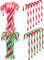 KAHEIGN 60Pcs Zuckerstange Weihnachtszuckerstange, 15cm Kunststoff Zuckerstange Candy Baumschmuck Christbaumdeko Weihnachtsdeko, hängende Ornamente für Christbaumschmuck, Heimdekoration
