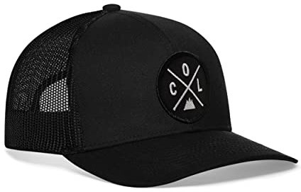 HAKA State City Trucker Mütze für Damen & Herren, verstellbare Baseballmütze, Mesh Snapback, stabile Outdoor Schwarze Golfmütze, Schwarz, Einheitsgröße