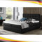 Boxspringbett Doppelbett Leo - Bett mit Bonellmatratze, mit Bettkasten für Bettwäsche und Topper. Widerstandsfähiger und angenehm zu berührender Kunstleder mit Bettkasten (Shwarz, 120x200)
