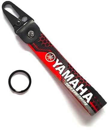 BUNCC Motorrad Polyester Stickerei Schlüsselring Anhänger Schlüsselring hängende Schnallen Lanyard Schlüsselkette für Yamaha