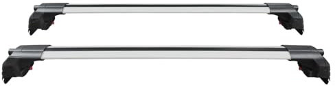 MDAK Compatible avec Renault Grand Scenic 4 2017-2022 ACE-2 Barres de Toit Railing Porte-Bagages de Voiture Gris Aluminium 2 Barres