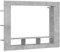 vidaXL TV Schrank, Wohnwand mit Stauraum, Schrankwand Anbauwand für Wohnzimmer, Lowboard Fernsehtisch Wandmontage, Betongrau Holzwerkstoff
