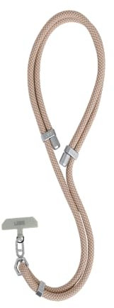 URBAN ARMOR GEAR Civilian Crossbody Lanyard/Umhängeband für Smartphone Hüllen [Einstellbare Länge bis 160cm, Drehbarer Karabinerhaken, 10mm Durchmesser] dune (sandfarben)