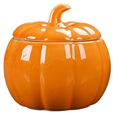 Ailovone Keramik Gewürzdosen Kürbis Vorratsdose Keramik Kürbisdose Mit Deckel Halloween Kürbis Deko Teedose Kaffeedose Kürbis Süßigkeiten Schüssel Kürbis Lagerung (Große)