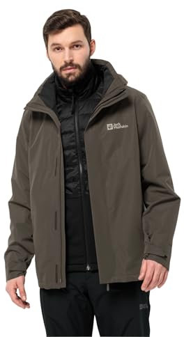 Jack Wolfskin Herren Luntal 3in1 Jkt M, Cold Coffee, XL EU
