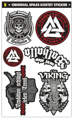 SONS OF ODIN Aufkleber Sticker Set PVC aussen Wikinger Motive Sprüche uv Schutz