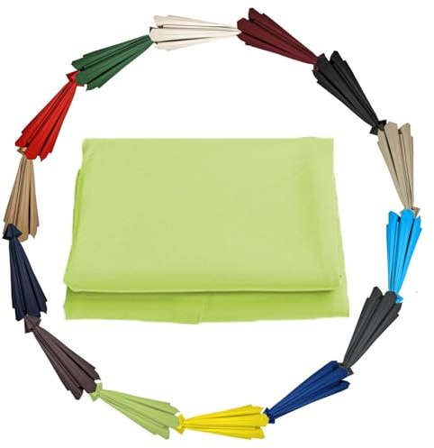GZDXBF Sonnenschirm Bespannung Für Ampelschirm - 200cm 270cm 300cm 6/8 Streben - Sonnenschirmbezug Ersatzbezug - Uv-Schutz Ersatzstoff(Color:Grass Green,Size:8 ribs-3m(9.8ft))