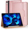 Vkooer Coque pour iPad Air 11 Pouces M2 (2024), iPad Air 5e/4e Génération 2022/2020 - iPad Air 10.9 Housse Cuir PU [Réveil/Veille Automatique] Etui de Protection avec Support Fonction - Or Rose