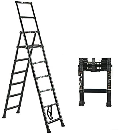 Telescoping Ladder Multifunctional Aluminum Alloy Telescopic Ladder Household Trestle Ladder Portable Engineering Ladder Foldable Ladder Marriage