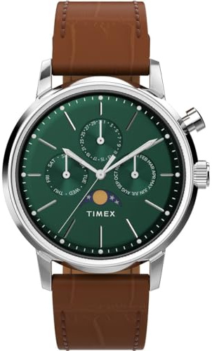 Timex Herren Multi Zifferblatt Quarz Armbanduhr Marlin Moonphase