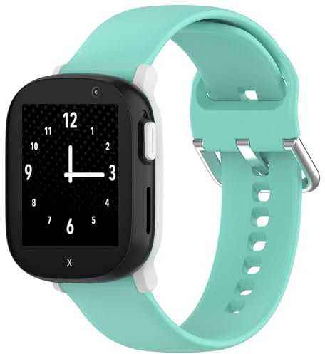 Wigento Für Xplora X6 Play / X6 Children hochwertiges Silikon Watch Ersatz Armband Hellgrün