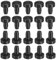 PATIKIL 20Stk Gummistopfen 2.5mm Silikon Verschlussstopfen Weicher Flexibler Stopper für Löcher mit 2-2.5mm Innendurchmesser Flaschen Rohre, Schwarz