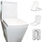 WYIPENGF Toilet Seat Soft Close Quick Release Toilet Seat Square Universal Loo Seat Top Fix with 360° Adjustable Hinges, Ideal Standard Toilet Seats White